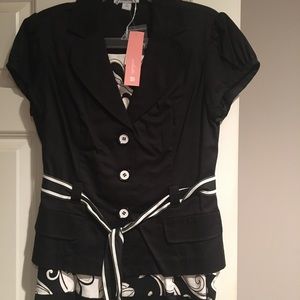 NWT 2pc Dress Barn (black) skirt outfit size 10